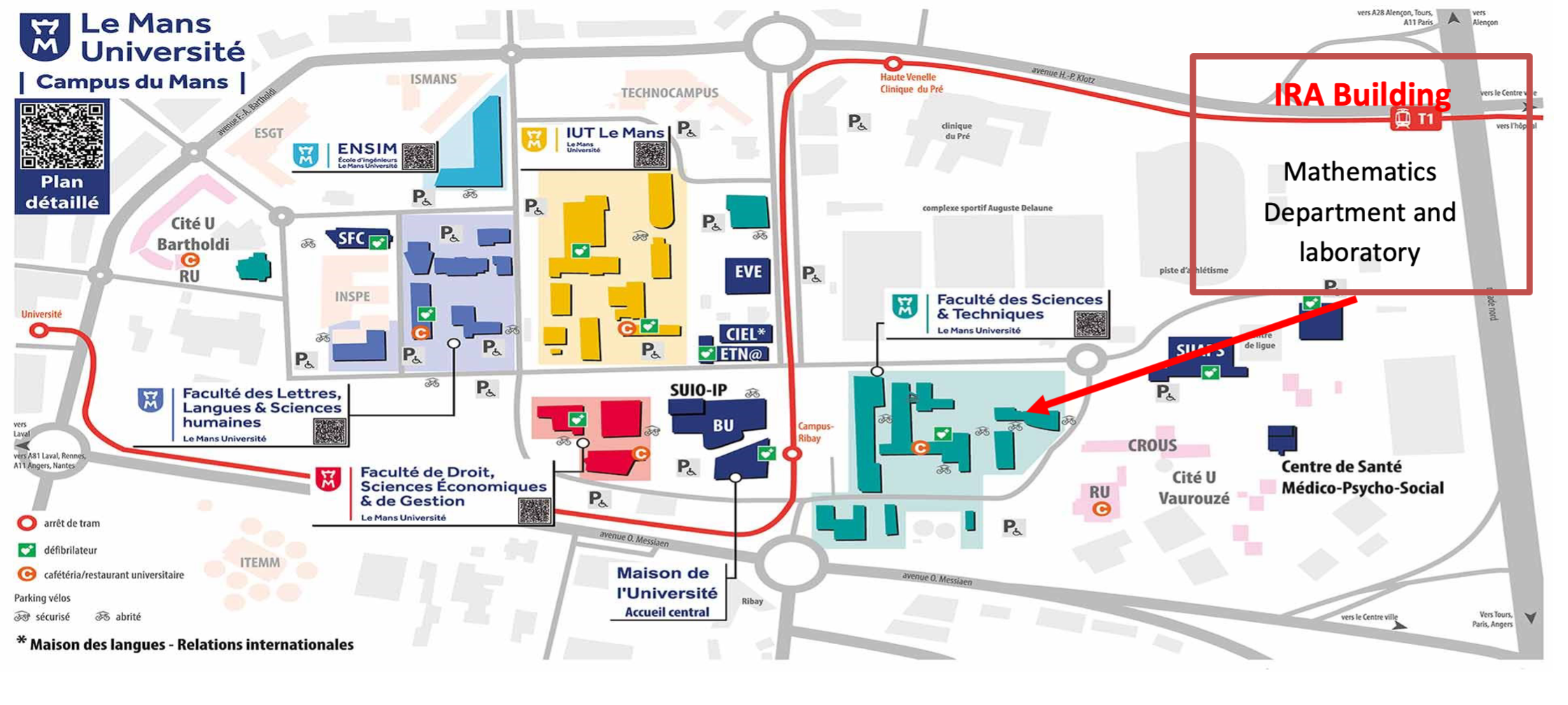 Plan Université Le Mans
